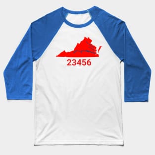 Virginia Beach Zip Code Baseball T-Shirt